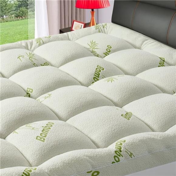 Premium Viscose Made from Bamboo Queen Size Mattress Topper for Back Pain - Picture 1 of 7